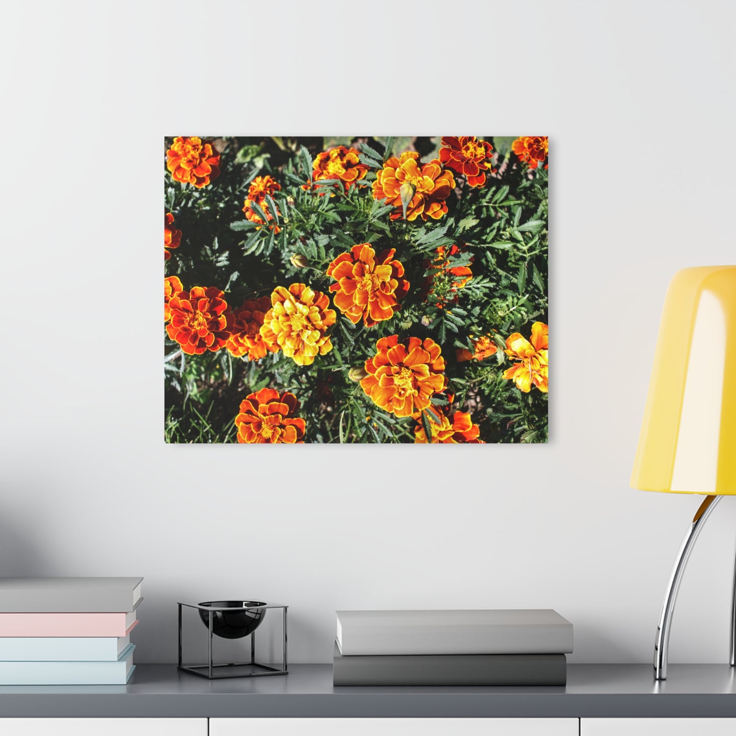U R There Photography Marigolds Rustic Farmhouse Acrylic Wall Print