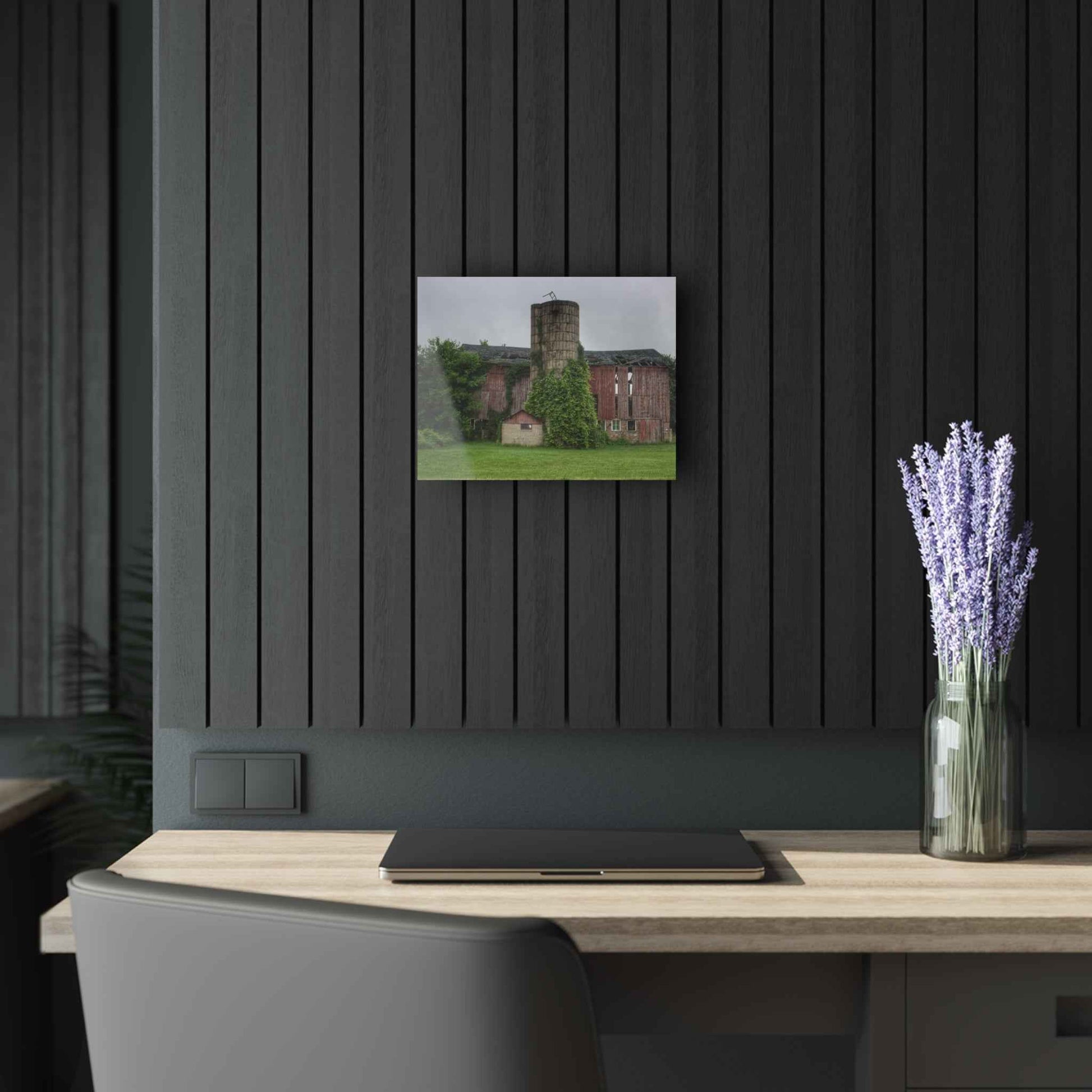 U R There Photography Imlay City Road Red I Rustic Farmhouse Acrylic Wall Print