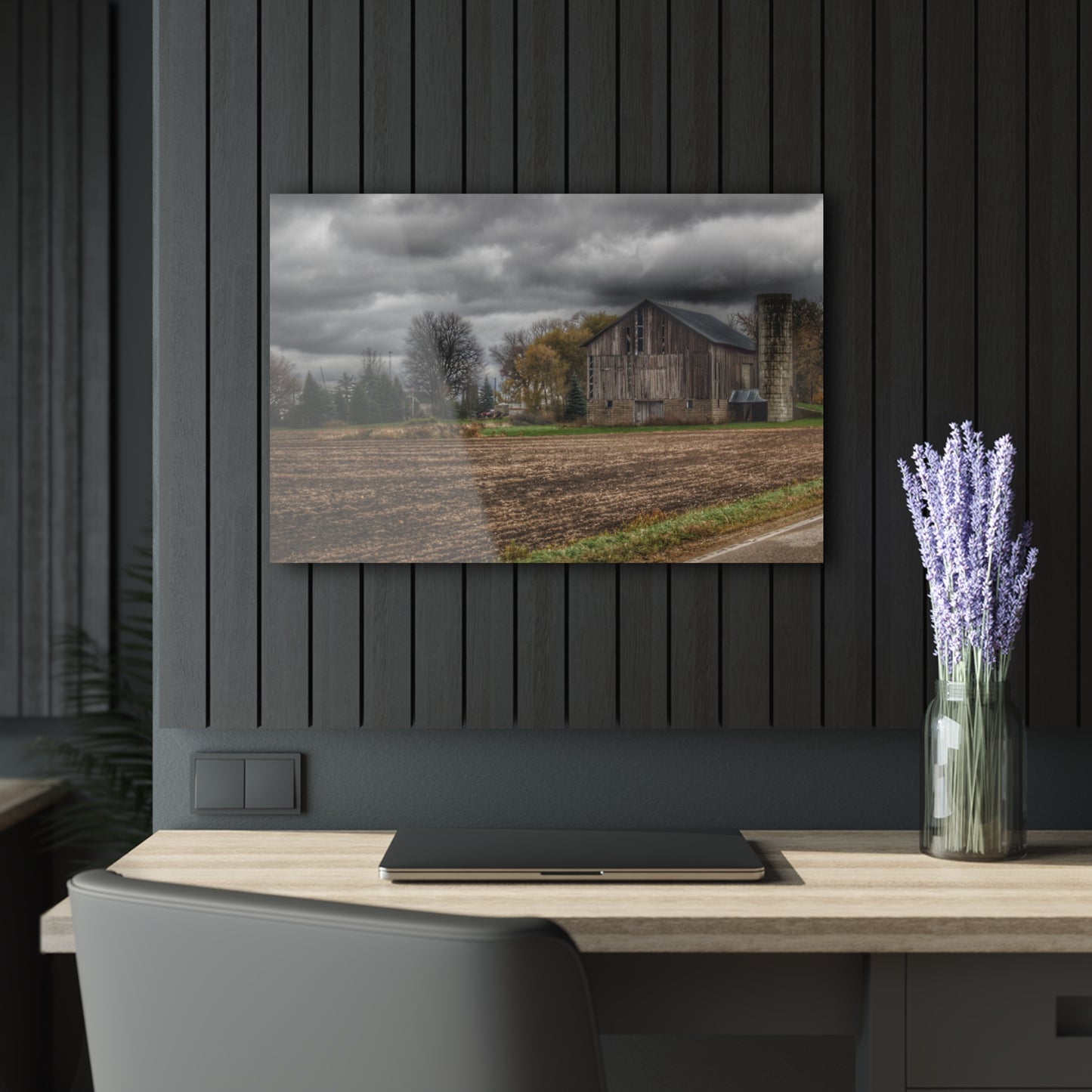 U R There Photography Gilford Grey II Rustic Farmhouse Acrylic Wall Print