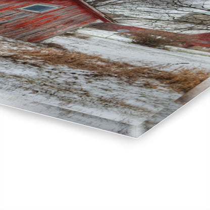 U R There Photography Frenchline Road Red Shack Rustic Farmhouse Acrylic Wall Print