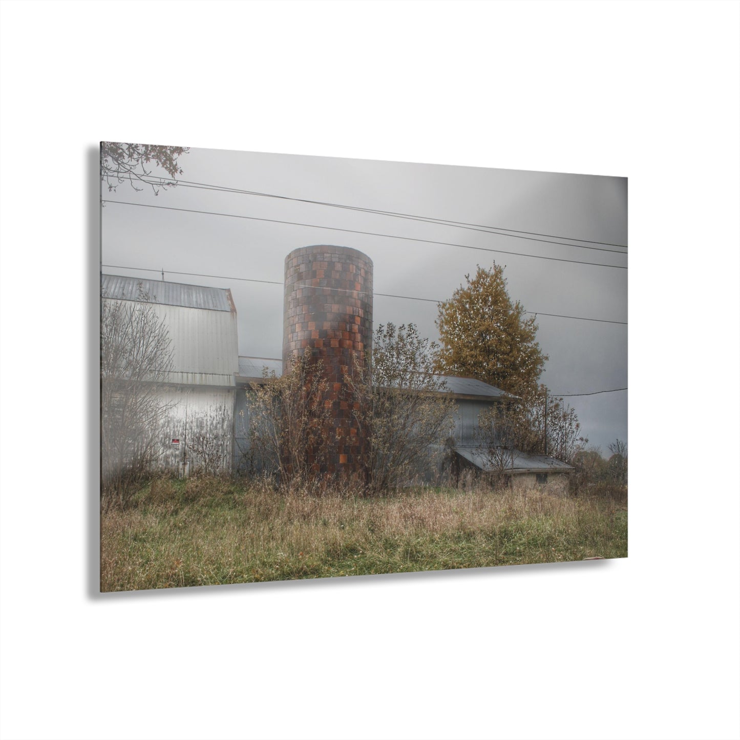 U R There Photography Bordman Road Grey Rustic Farmhouse Acrylic Wall Print
