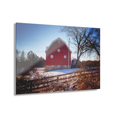 U R There Photography Groveland Red Rustic Farmhouse Acrylic Wall Print