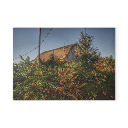 U R There Photography Hidden on Bearanger Road Rustic Farmhouse Tempered-Glass Cutting Board