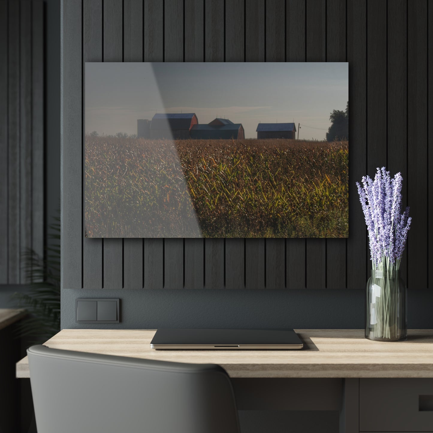 U R There Photography Slattery Road Farm and Cornfield I Rustic Farmhouse Acrylic Wall Print