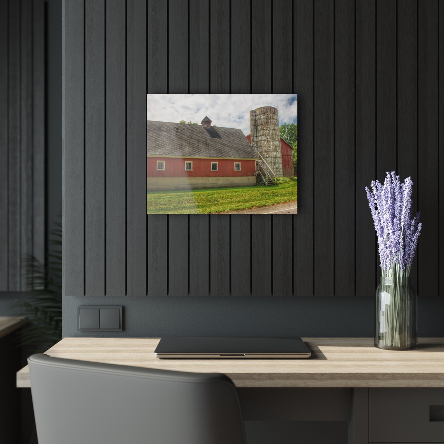 U R There Photography Metamora Red Silo Rustic Farmhouse Acrylic Wall Print