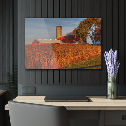 U R There Photography Lake Pleasant Reds I Rustic Farmhouse Acrylic Wall Print