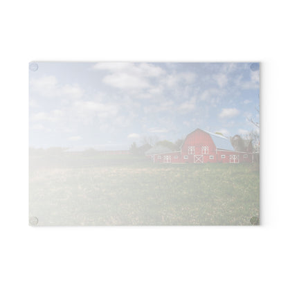 Barn Boutique Rustic Tempered-Glass Cutting Board| Delano Road Reds