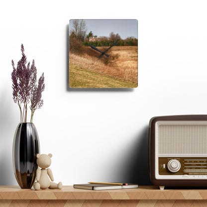 U R There Photography Beyond the Short Pines Rustic Farmhouse Acrylic Analog Wall Clock