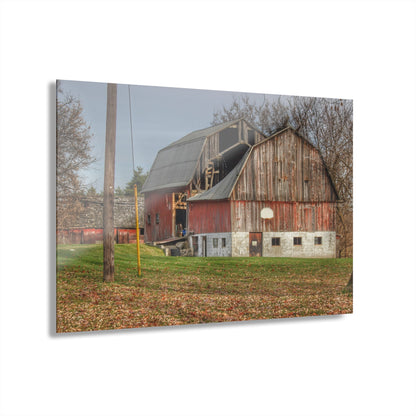 U R There Photography Crawford Road Old Red Rustic Farmhouse Acrylic Wall Print