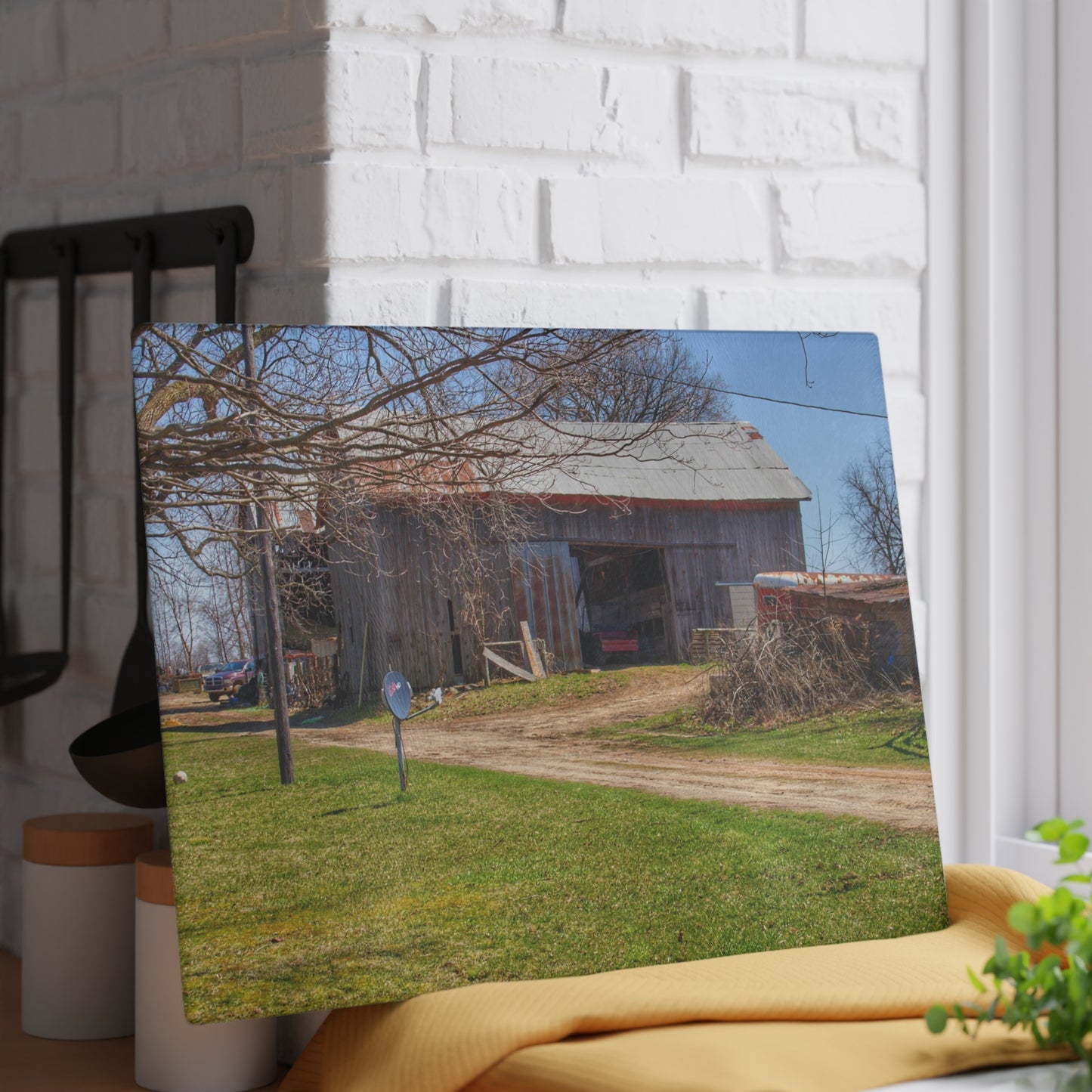 U R There Photography Lee Hill Greys Rustic Farmhouse Tempered-Glass Cutting Board