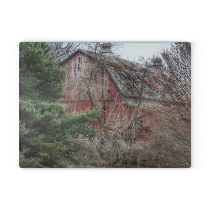 U R There Photography Morris Road Hidden Rustic Farmhouse Tempered-Glass Cutting Board