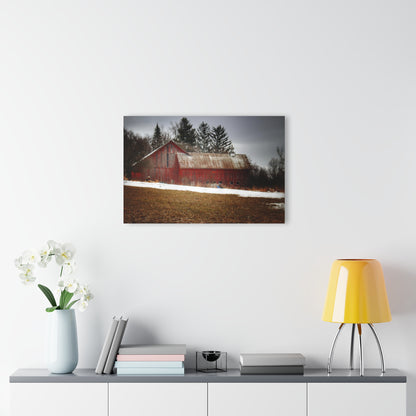 U R There Photography Blacks Corners Road Red Rustic Farmhouse Acrylic Wall Print