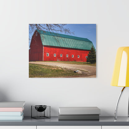U R There Photography Perry Road Red Rustic Farmhouse Acrylic Wall Print
