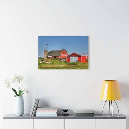 U R There Photography Greenwood Road Red I Rustic Farmhouse Acrylic Wall Print