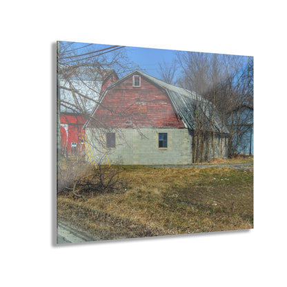 U R There Photography Indian Trail Block Barn at the Bend Rustic Farmhouse Acrylic Wall Print