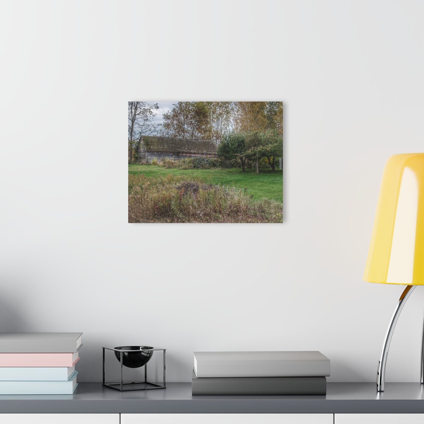 U R There Photography Grey Shack of Elmwood Rustic Farmhouse Acrylic Wall Print