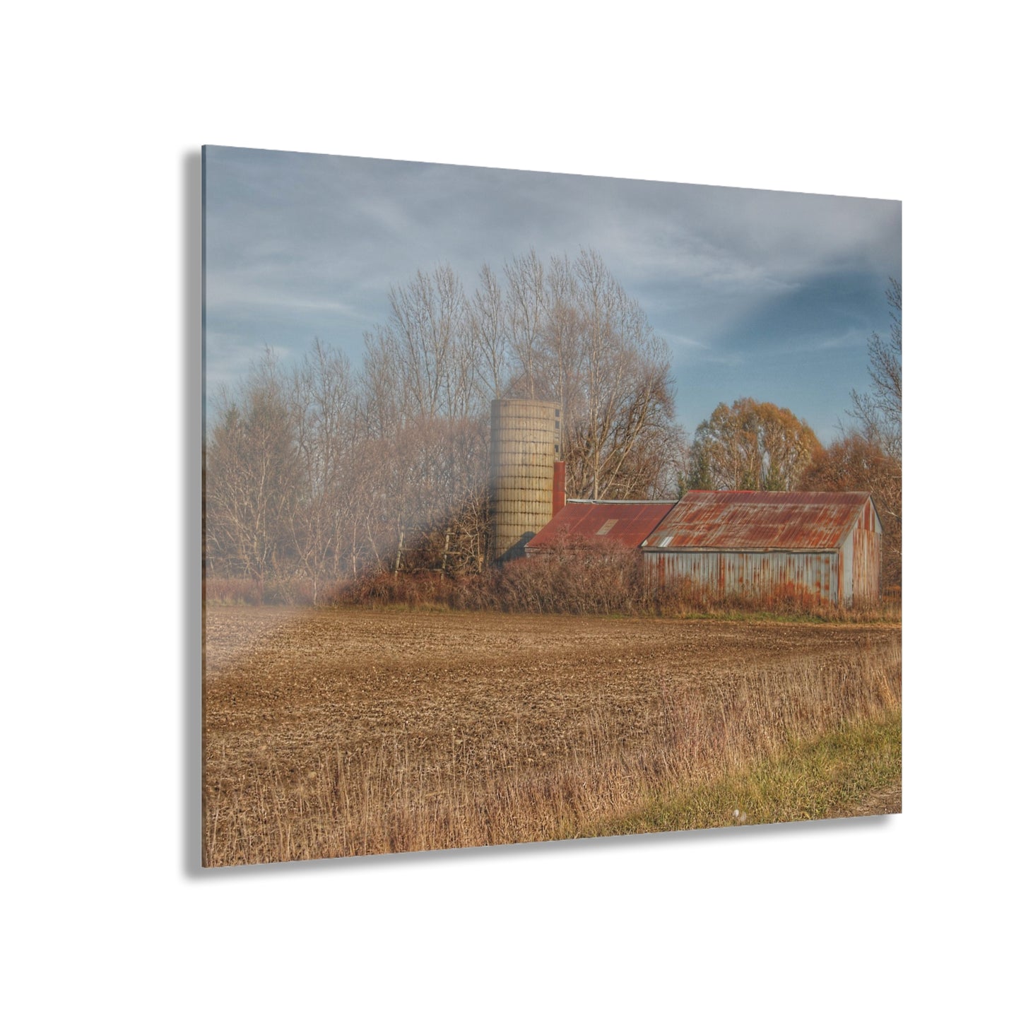 U R There Photography Brief Road Blue Rustic Farmhouse Acrylic Wall Print