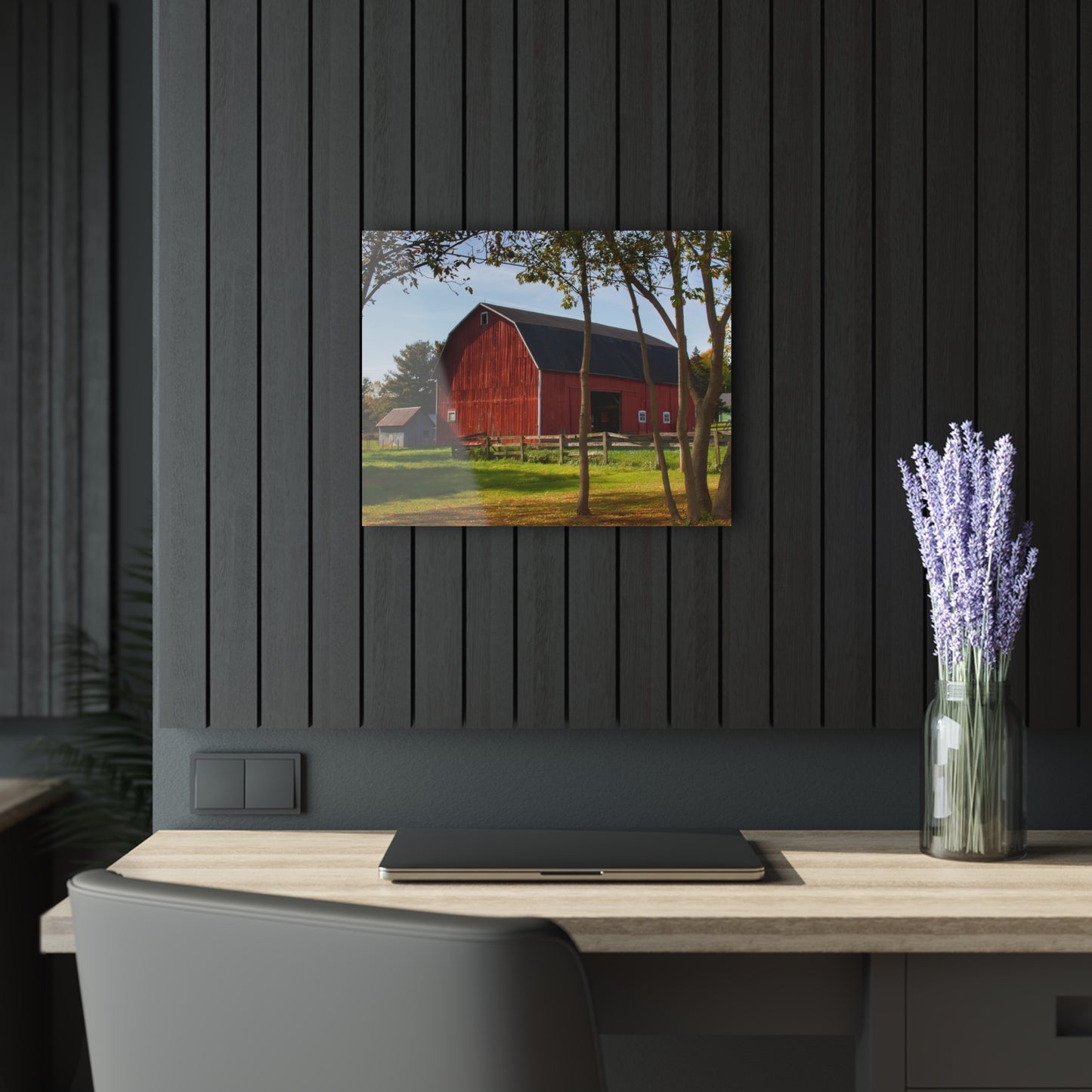 Barn Boutique Modern Farmhouse Acrylic Wall Print| Hough Road Red