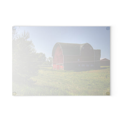 U R There Photography Hegel Road Red Rustic Farmhouse Tempered-Glass Cutting Board