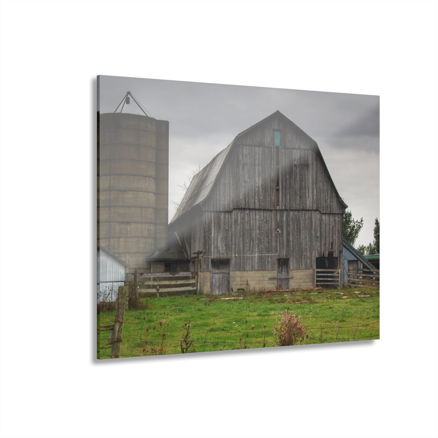 U R There Photography Eddy Road Grey II Rustic Farmhouse Acrylic Wall Print