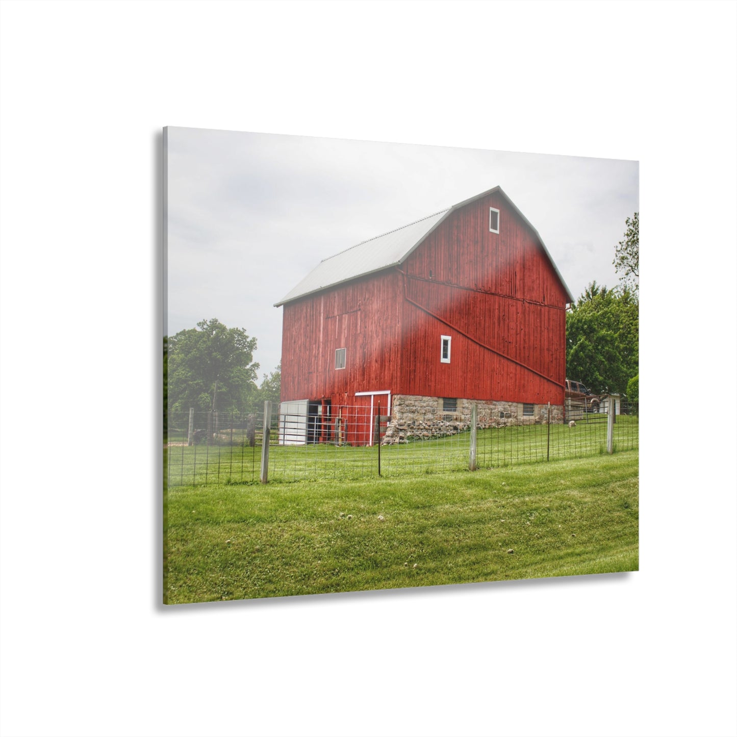 U R There Photography Elba Road Red II Rustic Farmhouse Acrylic Wall Print