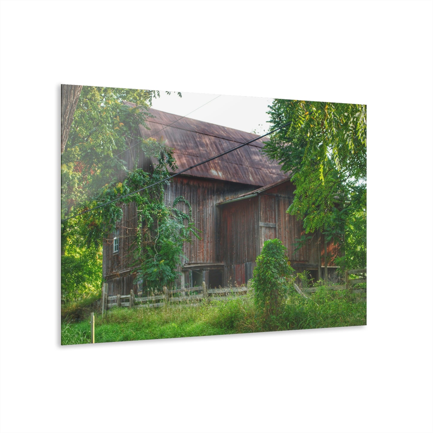 U R There Photography Oxford Rusted Red I Rustic Farmhouse Acrylic Wall Print