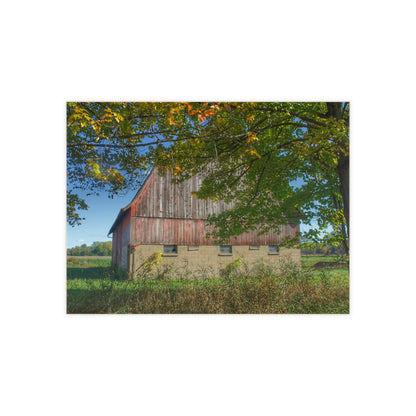 U R There Photography Byington Road Red I Rustic Farmhouse Decorative Ceramic Tile