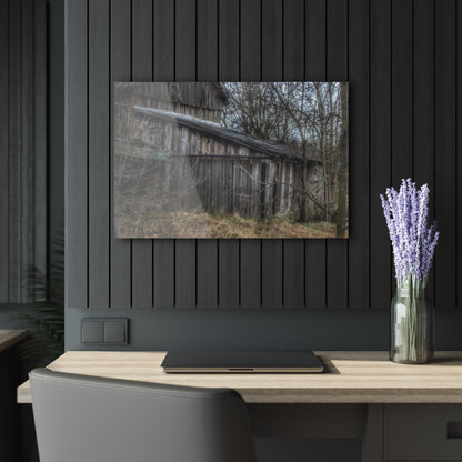 Barn Boutique Modern Farmhouse Acrylic Wall Print| Rural Decay in Early Spring