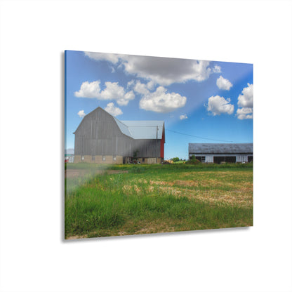 U R There Photography Cass City Elmwood Grey Rustic Farmhouse Acrylic Wall Print