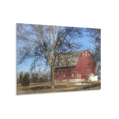 U R There Photography Dixon Road Red Rustic Farmhouse Acrylic Wall Print