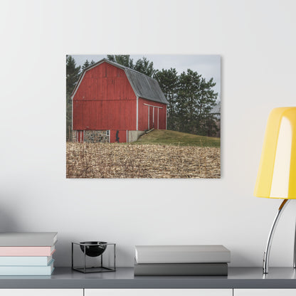 U R There Photography Fostoria Road Standing Man Red Rustic Farmhouse Acrylic Wall Print