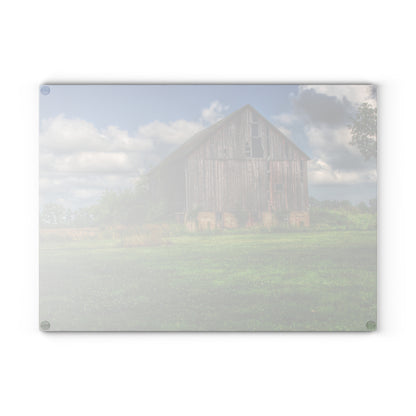 U R There Photography Bohms Road Grey II Rustic Farmhouse Tempered-Glass Cutting Board