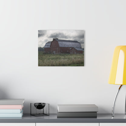 U R There Photography Glover Road Reds Rustic Farmhouse Acrylic Wall Print