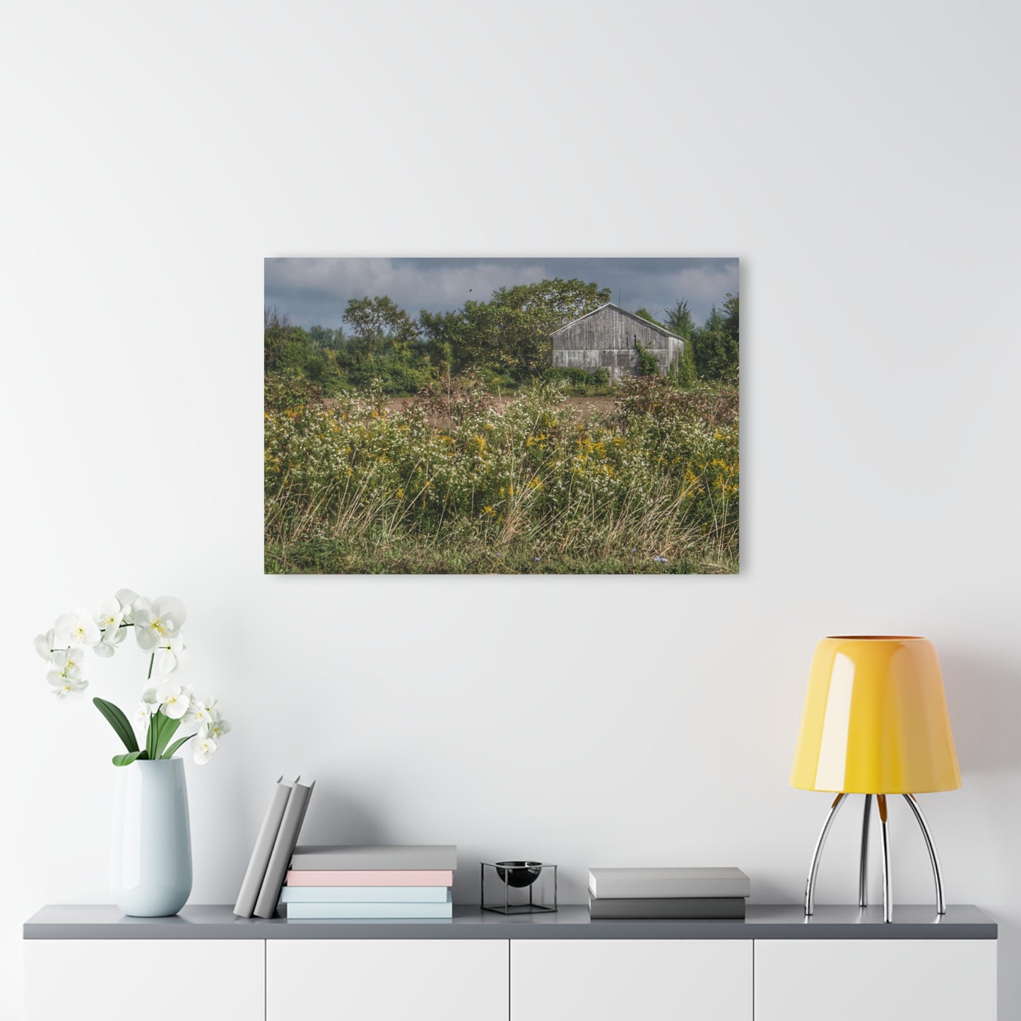 U R There Photography Almont Road Grey Rustic Farmhouse Acrylic Wall Print