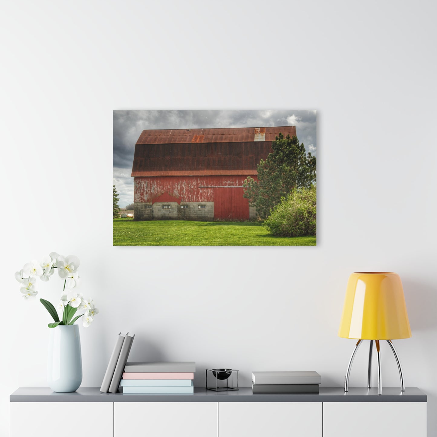 U R There Photography Big Rusted Red Rustic Farmhouse Acrylic Wall Print