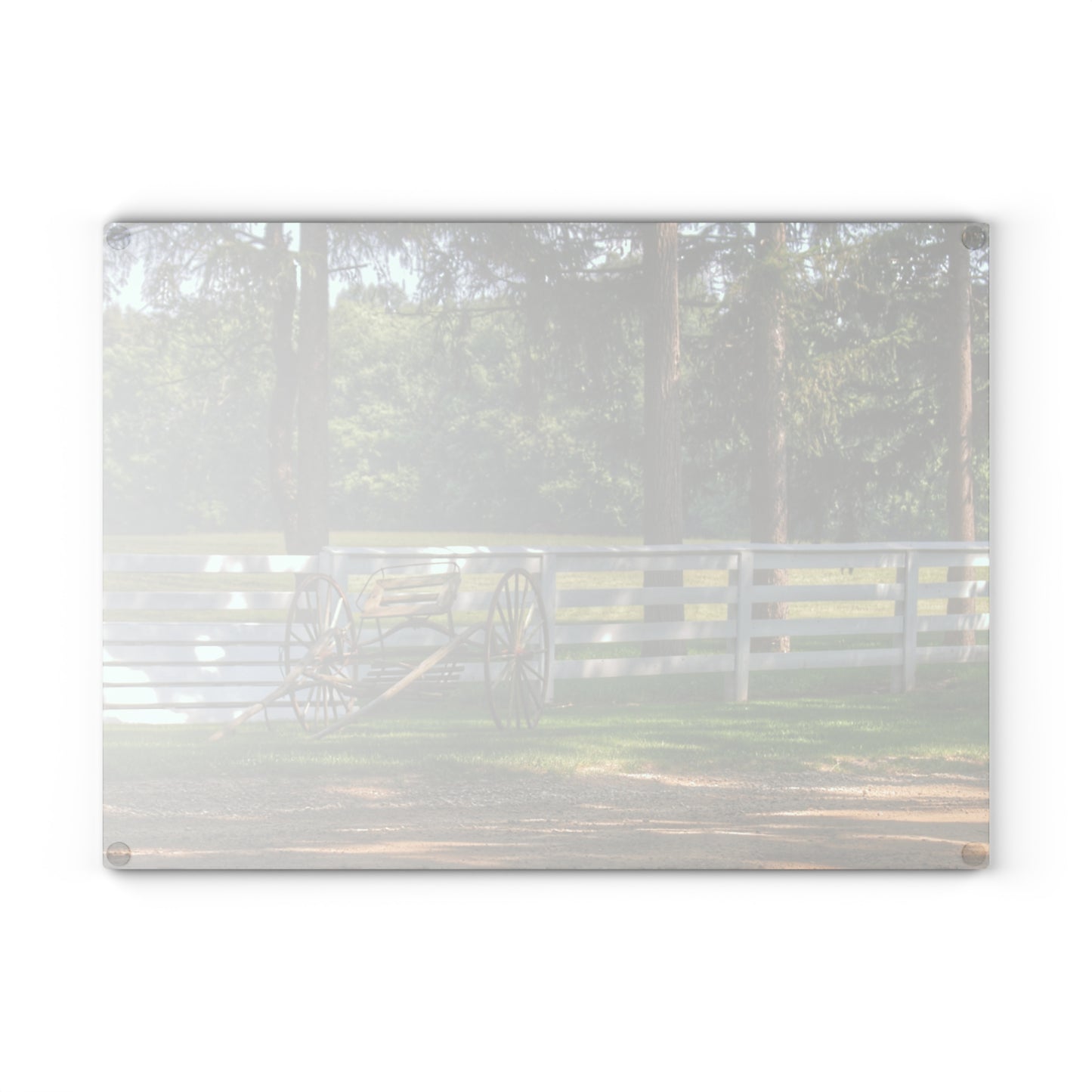 Barn Boutique Rustic Tempered-Glass Cutting Board| Thornville Buggy and Fence