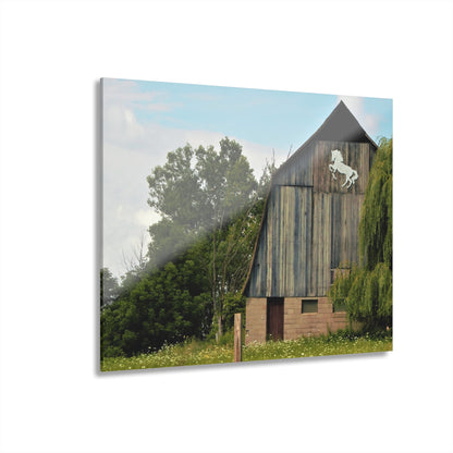 U R There Photography Hassler Lake Horse Barn Rustic Farmhouse Acrylic Wall Print