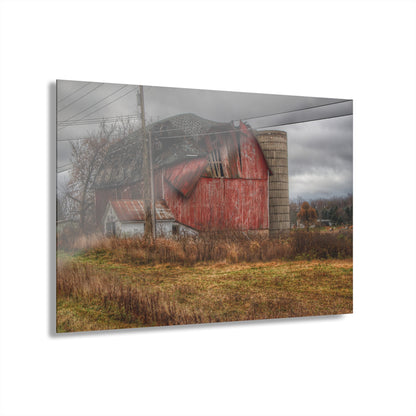 U R There Photography German Road Forgotten Red I Rustic Farmhouse Acrylic Wall Print