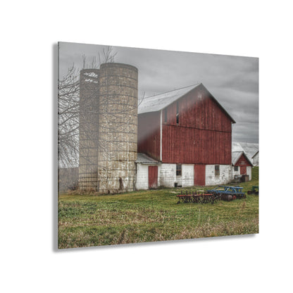 Fostoria Red I Rustic Farmhouse Acrylic Wall Print