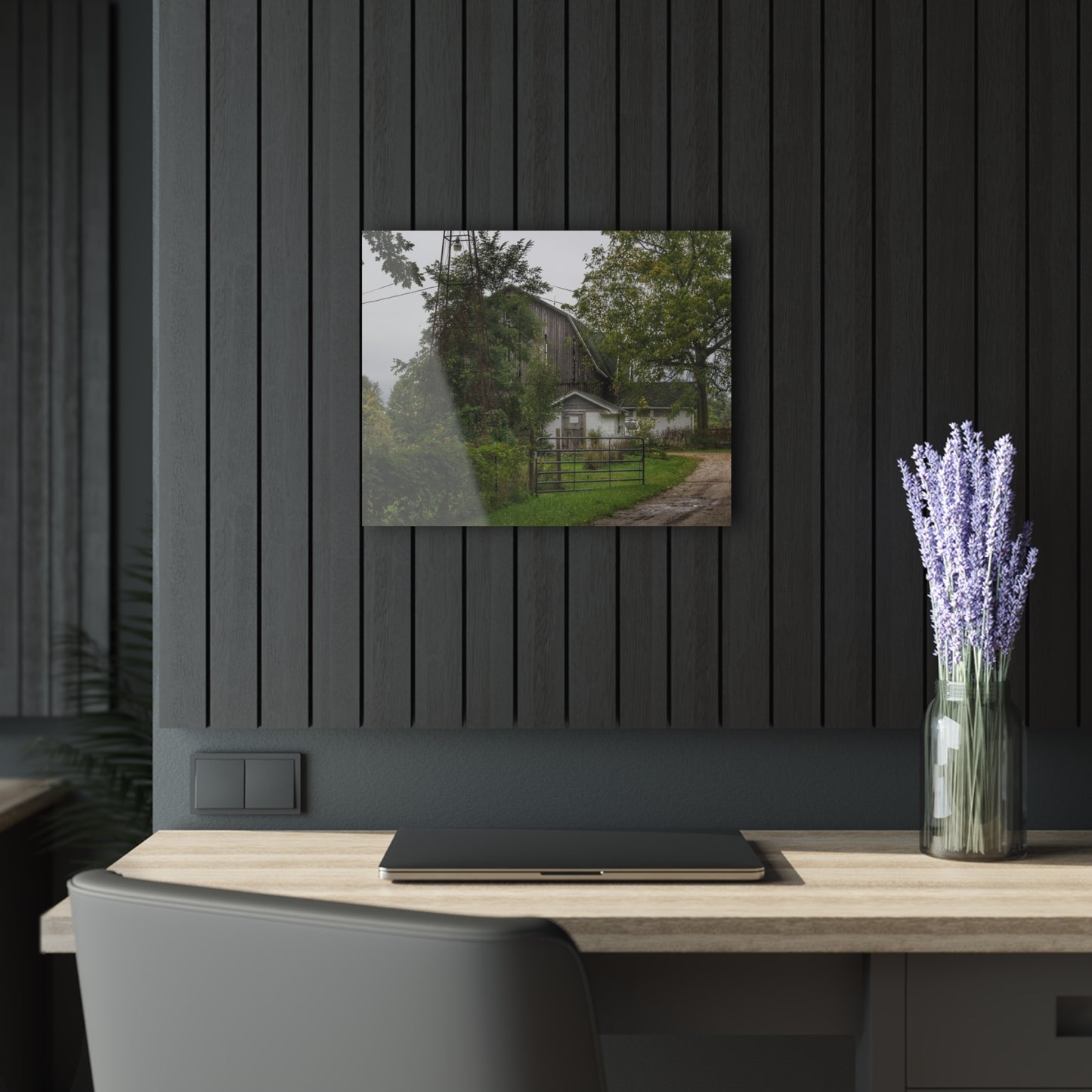 U R There Photography Noble Road Hidden Grey Rustic Farmhouse Acrylic Wall Print