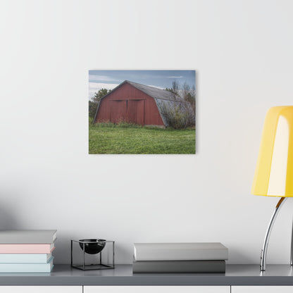 U R There Photography Piersonville Road Red Quonset Rustic Farmhouse Acrylic Wall Print