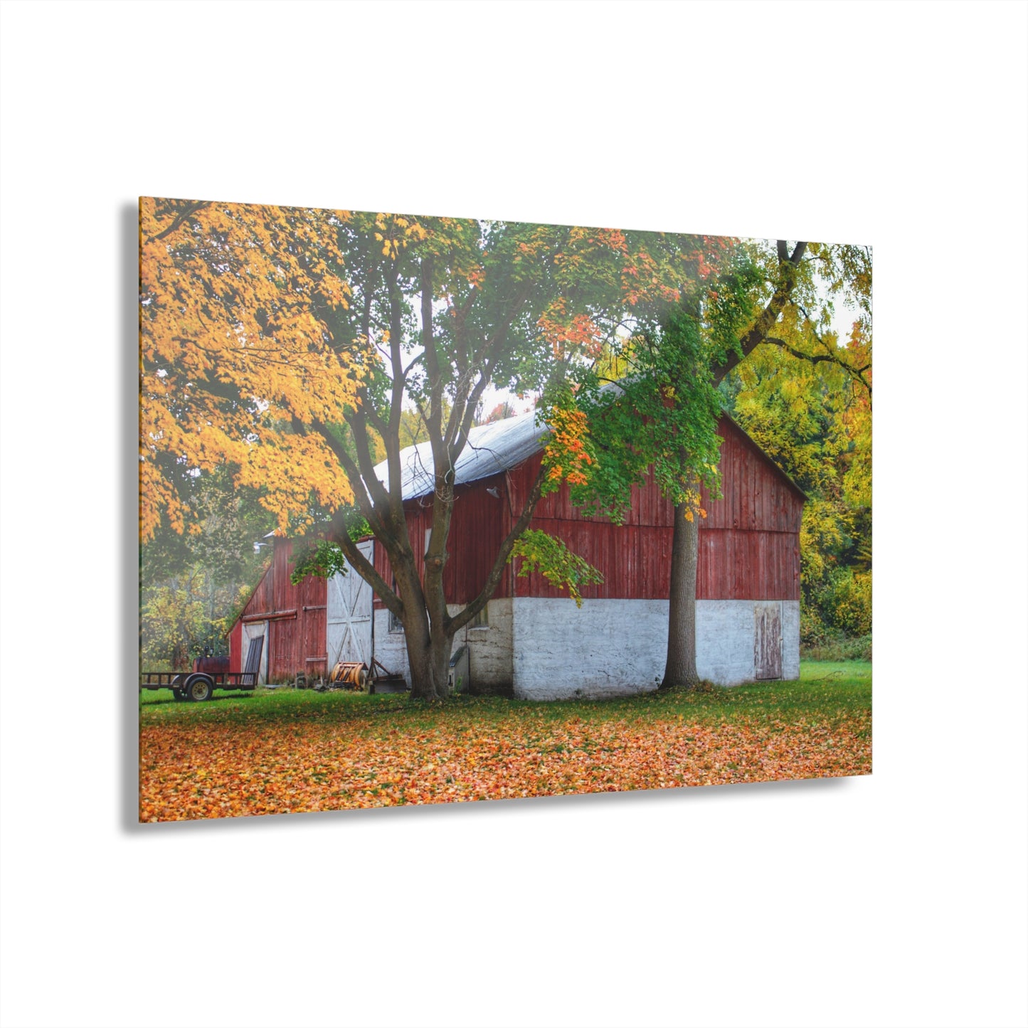 U R There Photography M-25 Red Rustic Farmhouse Acrylic Wall Print