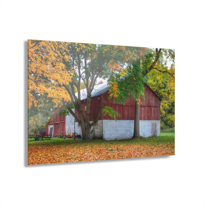 U R There Photography M-25 Red Rustic Farmhouse Acrylic Wall Print