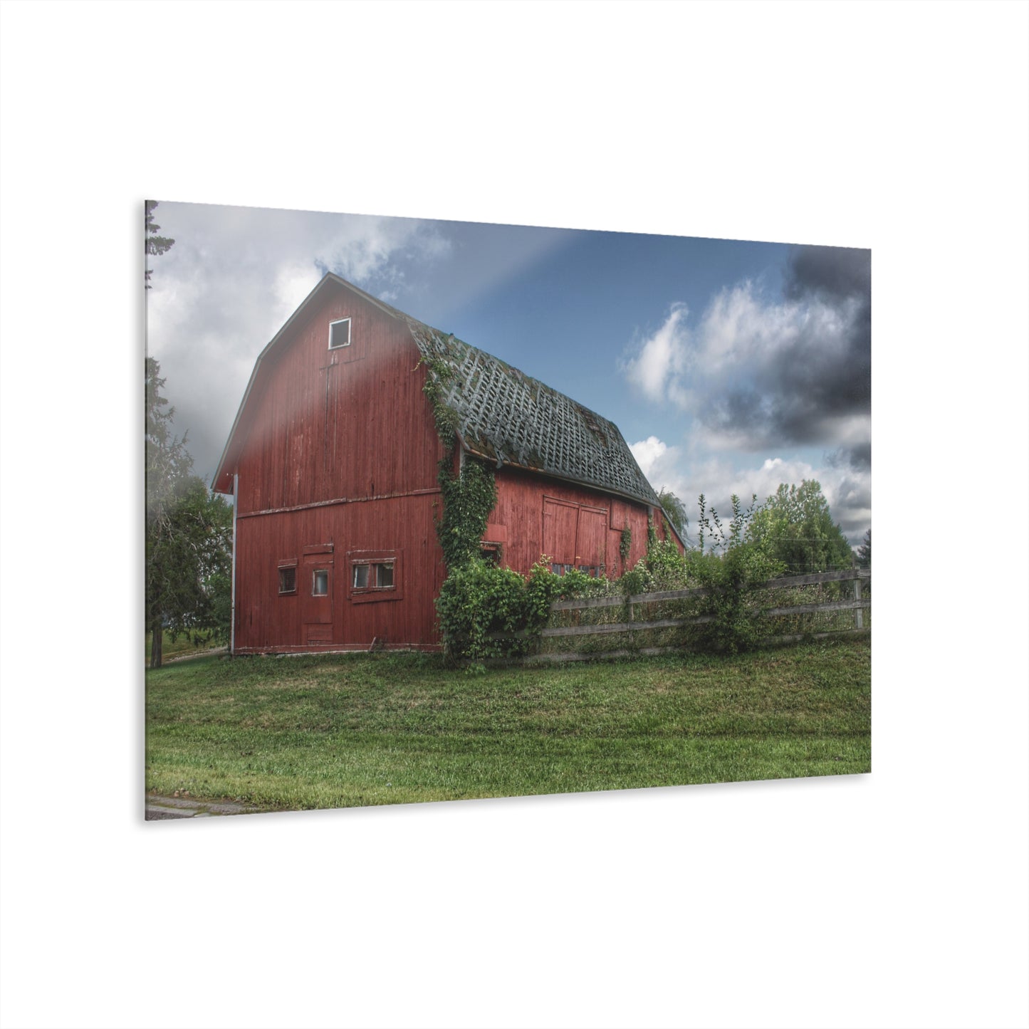 U R There Photography Hegal Road Old Red I Rustic Farmhouse Acrylic Wall Print