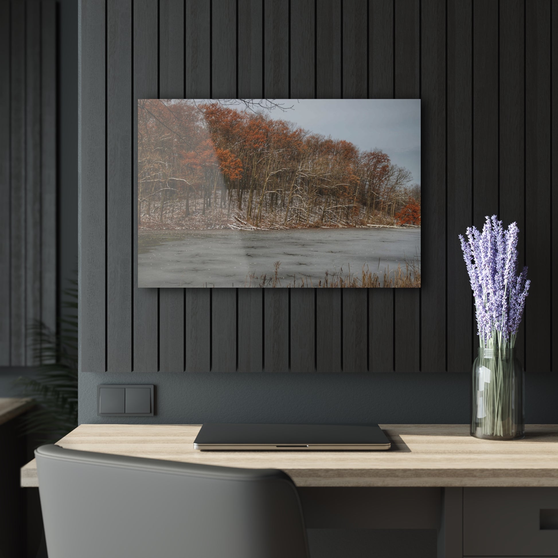 U R There Photography The Freeze of Thornville Rustic Farmhouse Acrylic Wall Print 30″ x 20″ (Horizontal) 0.25''