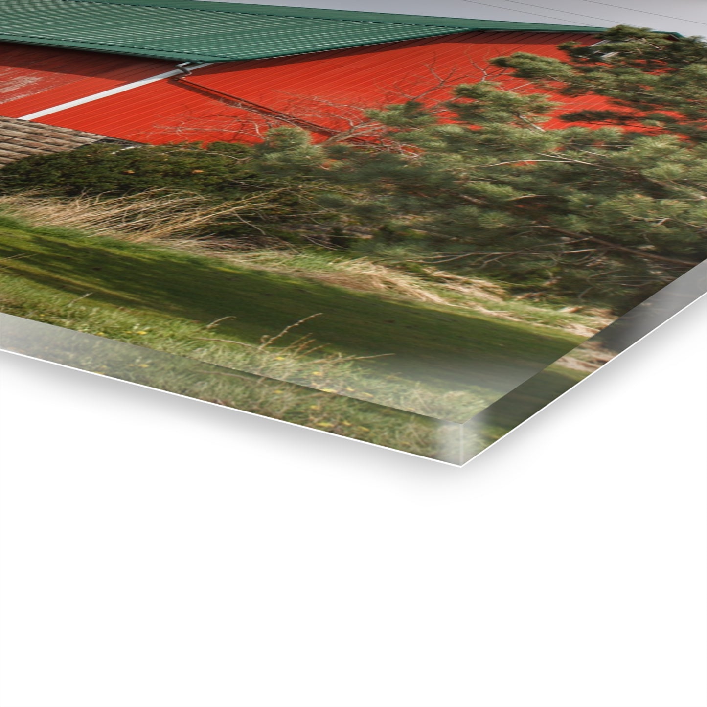 U R There Photography McAlpine Hidden Red Rustic Farmhouse Acrylic Wall Print