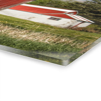 U R There Photography Hollenbeck Road Red II Rustic Farmhouse Acrylic Wall Print