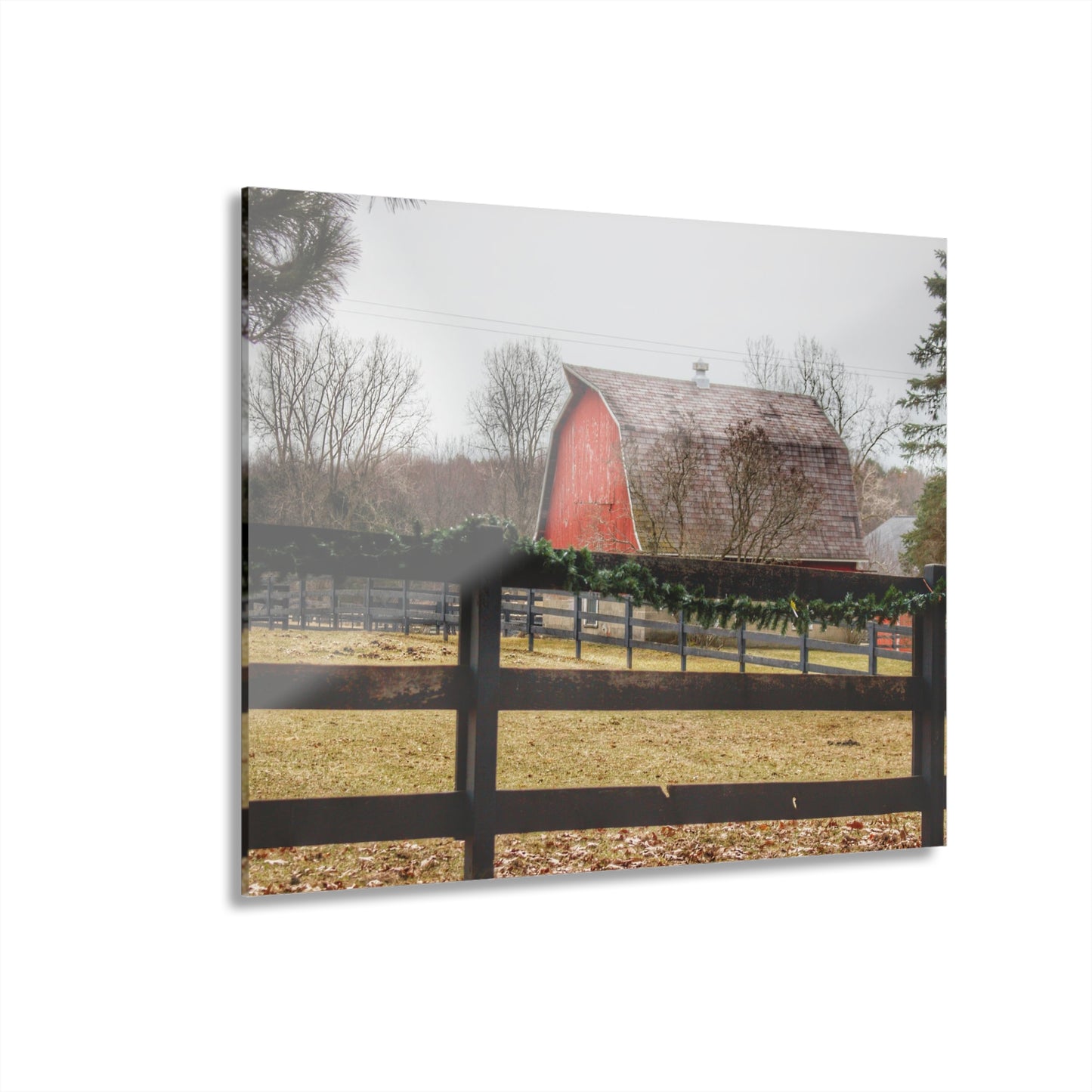U R There Photography Beyond the Fence on Blood Road Rustic Farmhouse Acrylic Wall Print