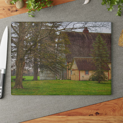 Barn Boutique Rustic Tempered-Glass Cutting Board| Romeo Van Dyke Grey