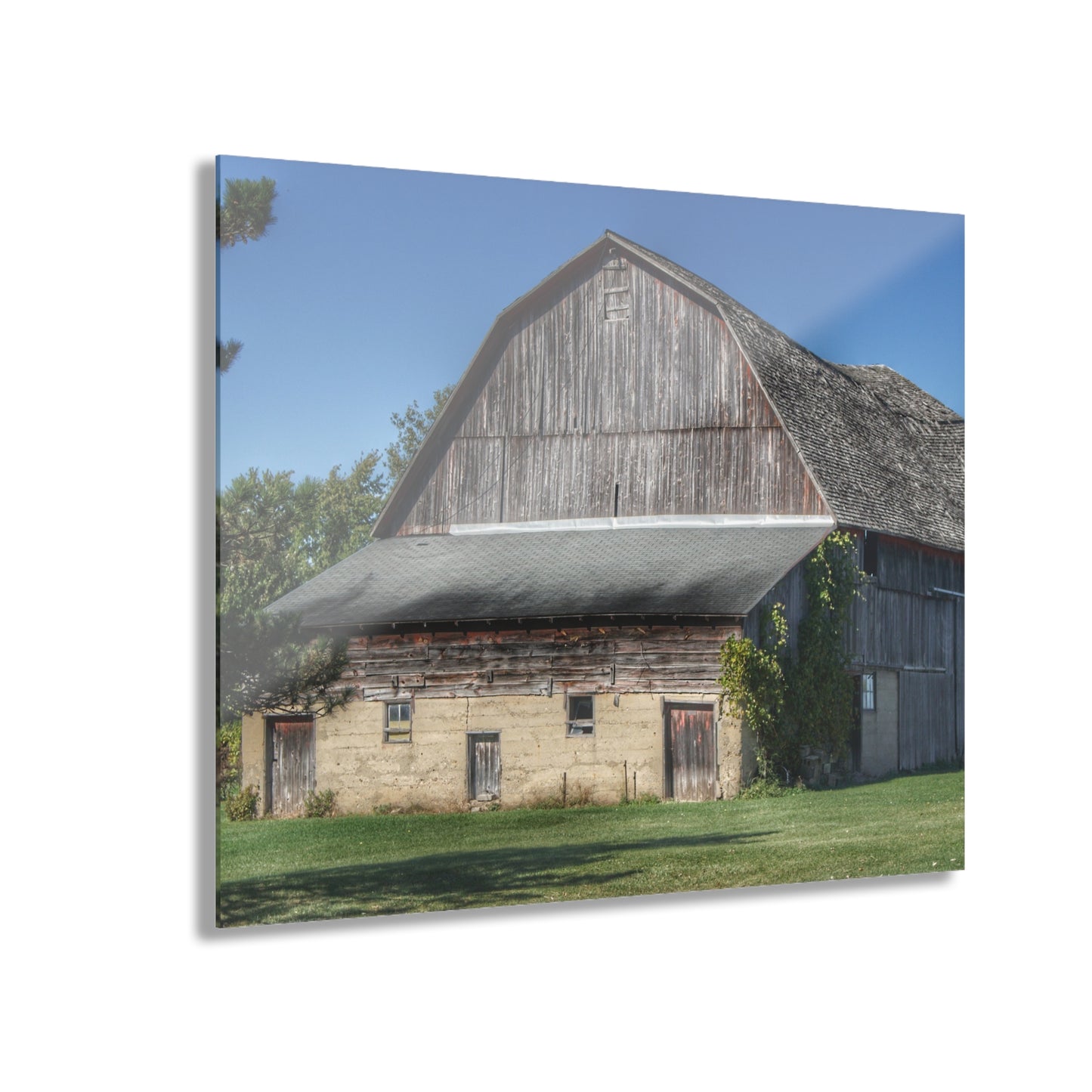 U R There Photography Snover Old Grey Rustic Farmhouse Acrylic Wall Print